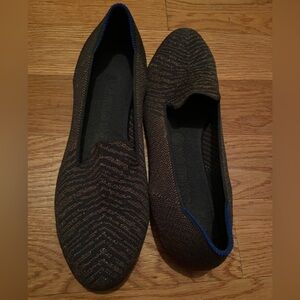 Rothy’s The Loafer Metallic Stripe Animal Print Size 9.5